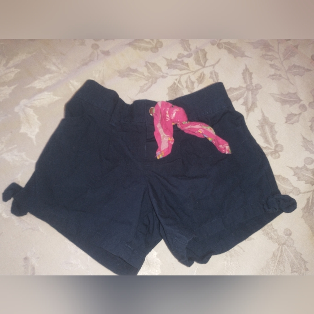 365 Kids Toddler Girl Navy Elastic Waist 4T Ties Shorts